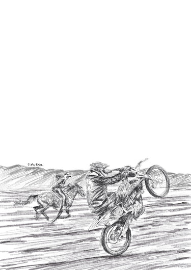 Lámina Riders on the Beach